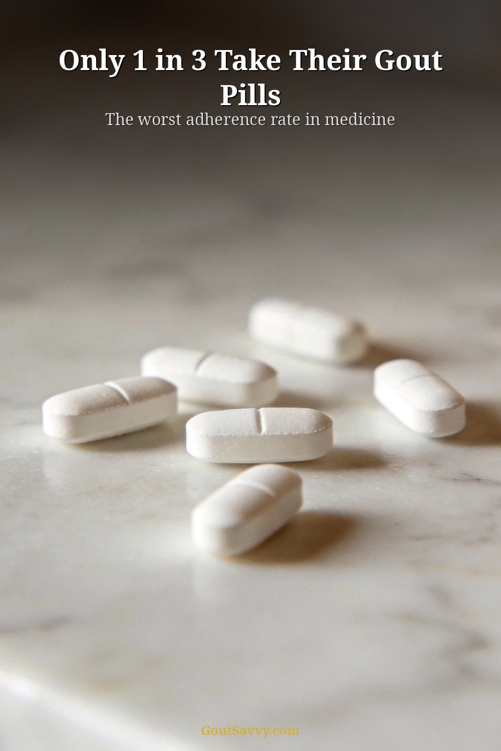Gout medication adherence Pinterest pin