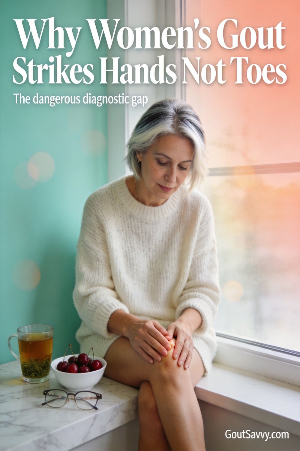 Pinterest Pin: When gout hits your hands instead of your toes - women's gout awareness