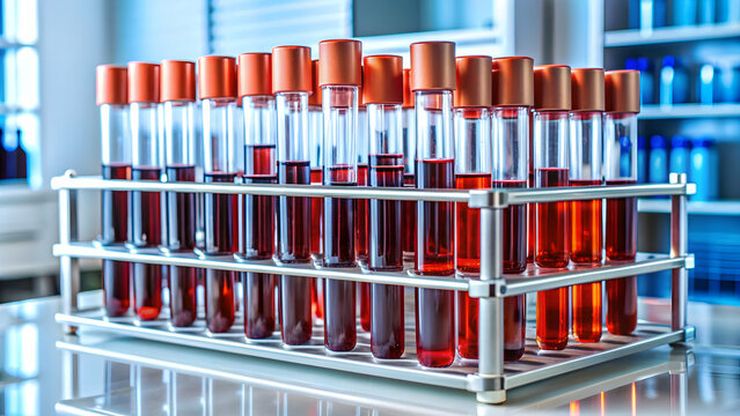 Uric acid blood test result form with kidney function values highlighted